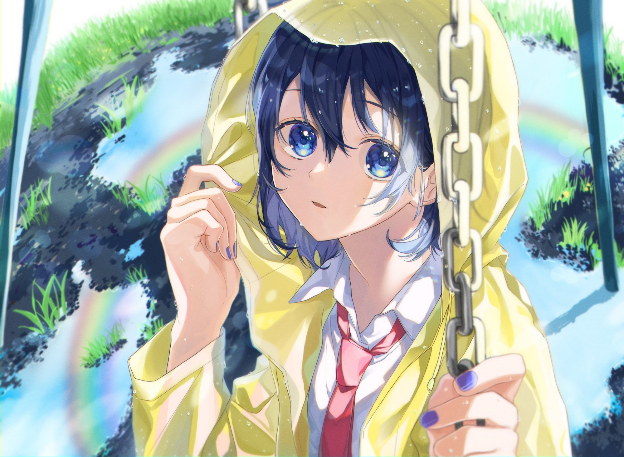 动漫美图:七彩好心情,彩虹插画特辑