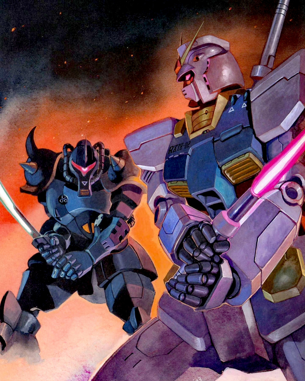 安彦良和《机动战士高达0079》插画欣赏.#动漫# #插画# #高达