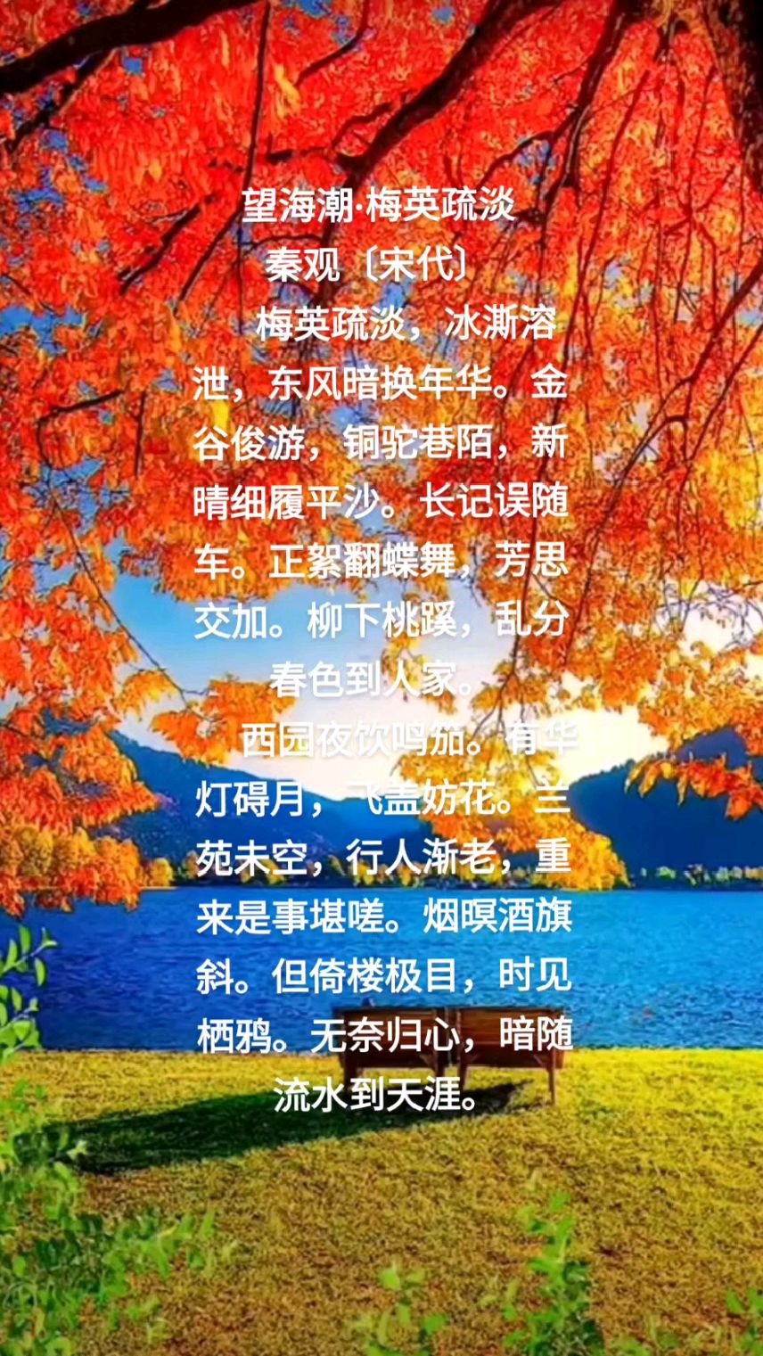 望海潮·梅英疏淡 秦观〔宋代〕-度小视