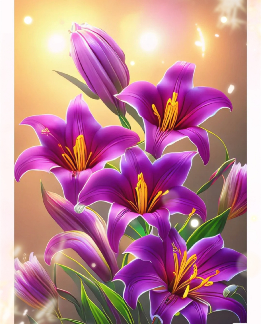 百合花,它的花语有很多,代表百年好合,幸福美满.