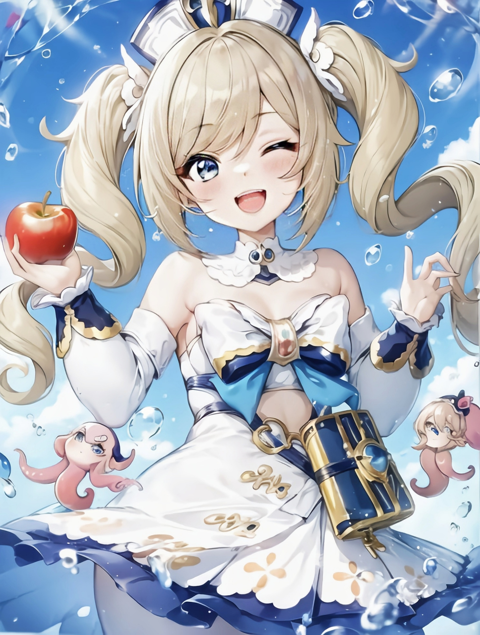 芭芭拉的苹果看起来好香甜,真的好想吃一口![滑稽]#原神