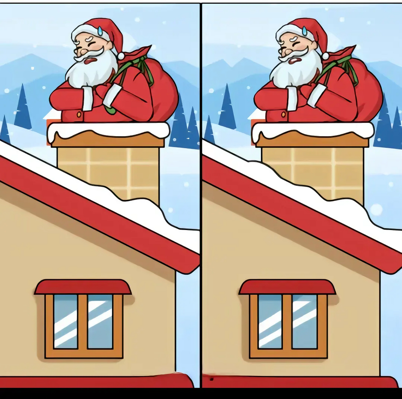 考眼力找不同: 当圣诞老人太胖了怎么办?