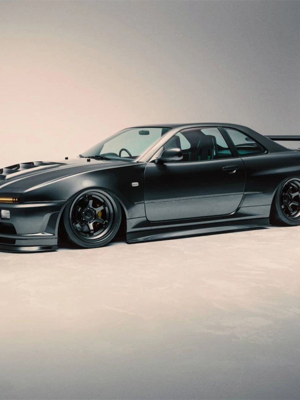 一款由数字艺术家khyzyl saleem改造的尼桑r34 gtr.