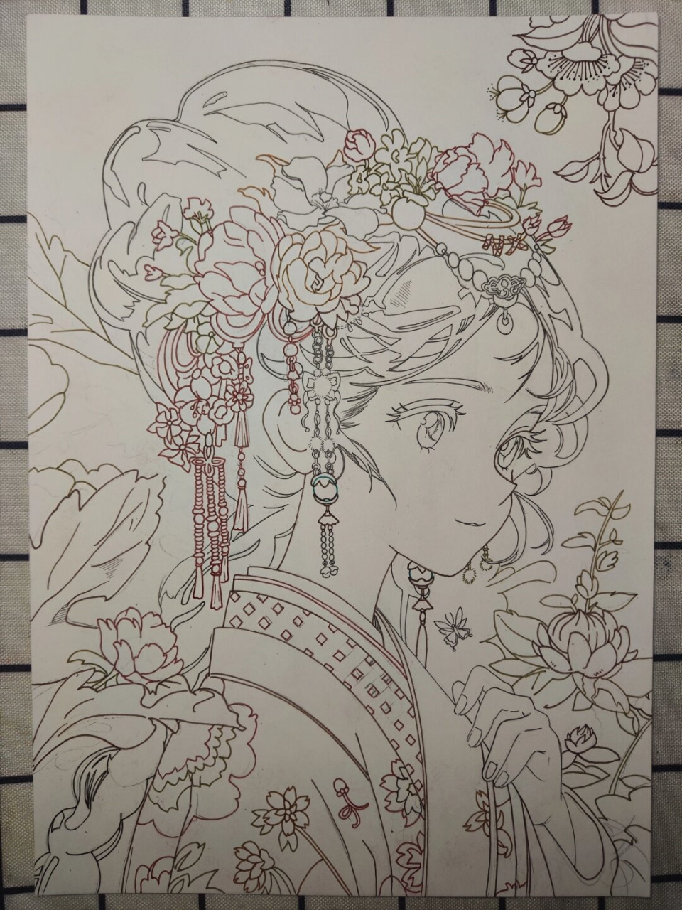 手绘动漫临摹美少女