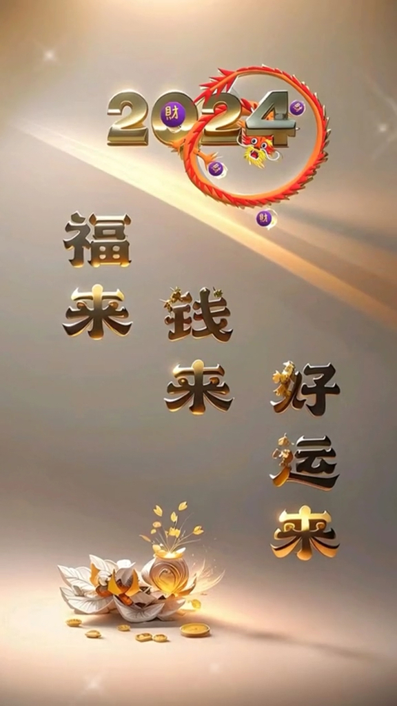 福来钱来好运来,祝大家2024好运连连