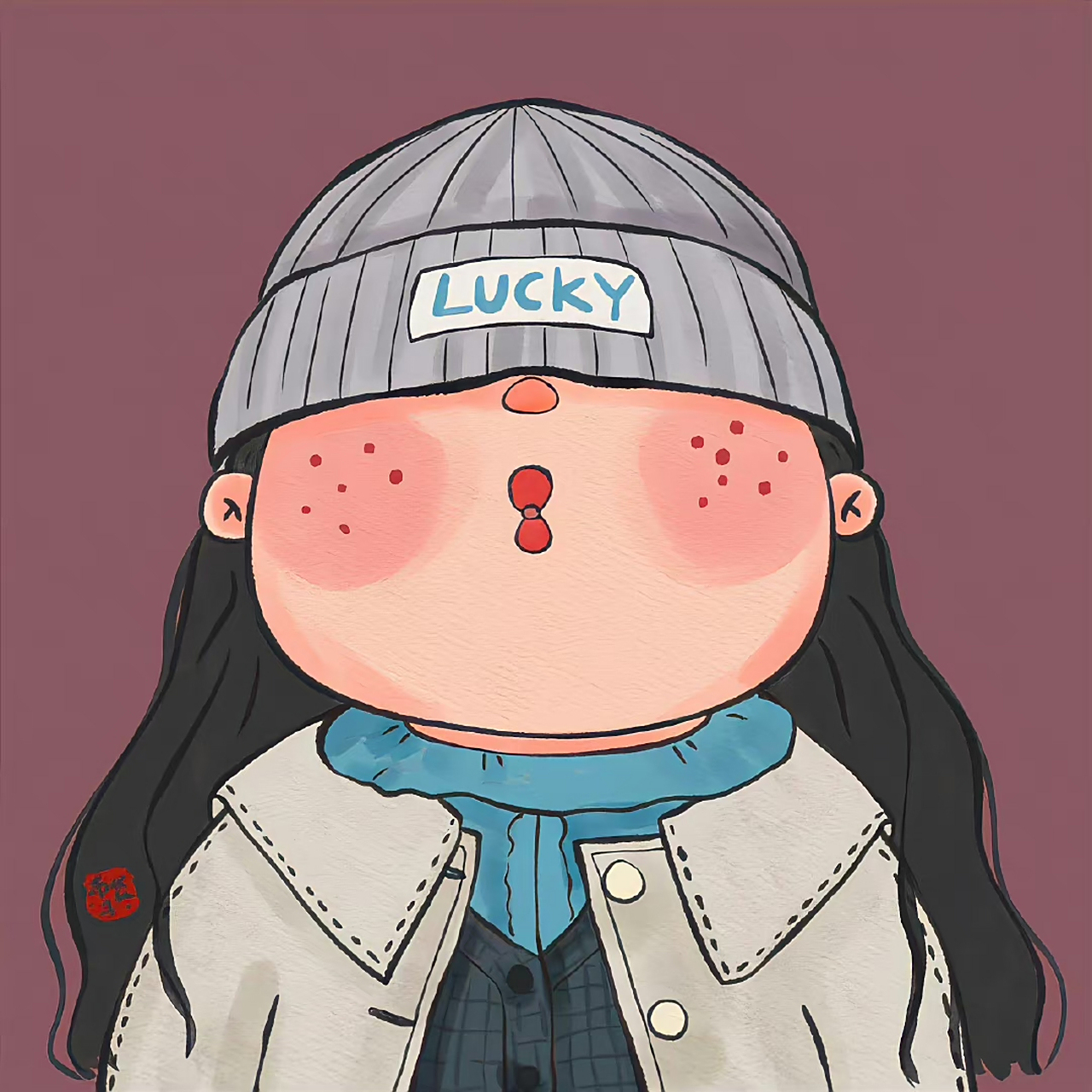 q版大头插画头像 #头像# #插画头像# #头像分享