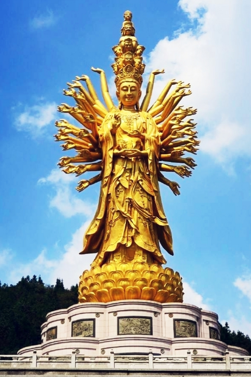 三分钟讲文化# 世界最高千手观音——湖北宁乡密印寺千手观音.