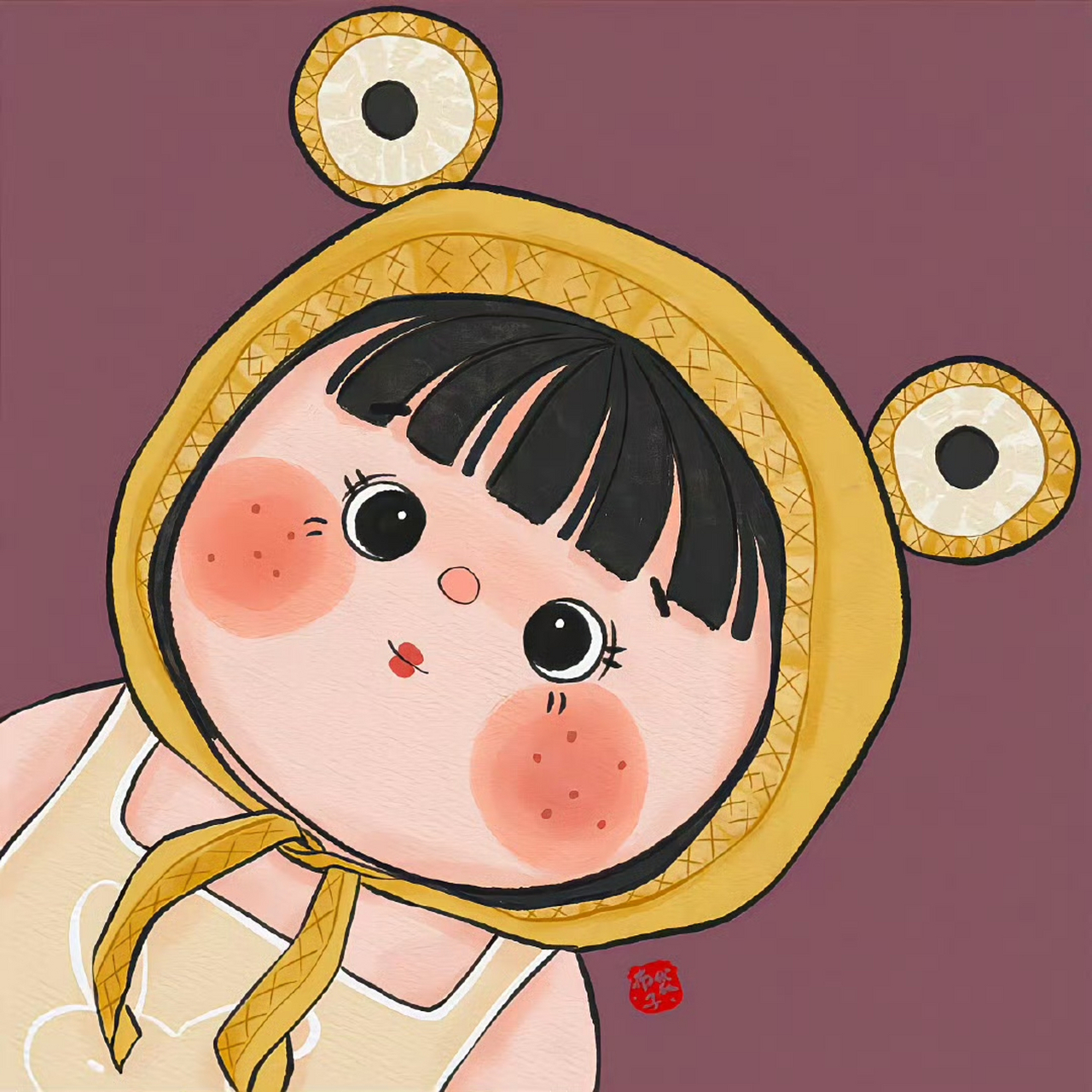 q版大头插画头像 #头像# #插画头像# #头像分享