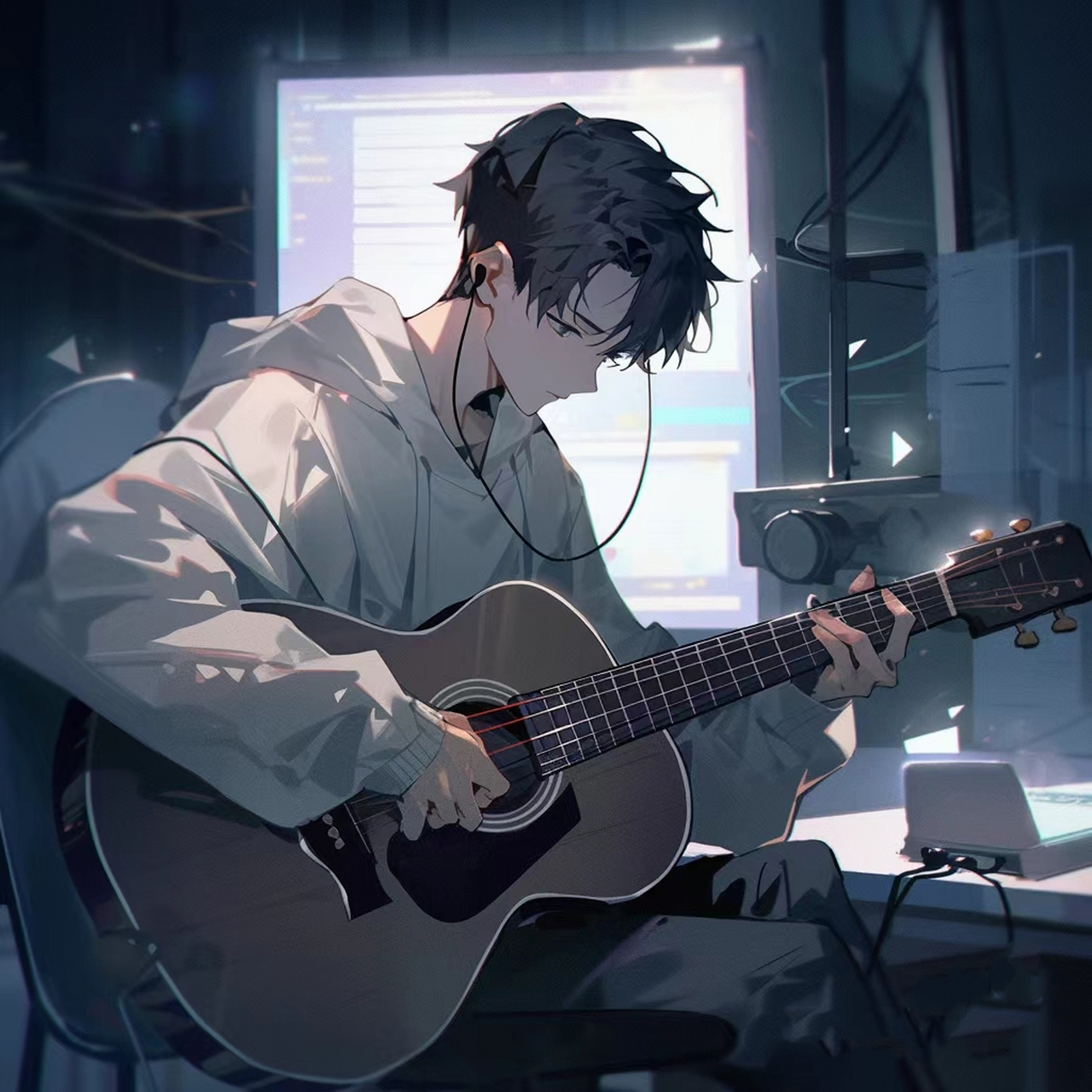 分享一组好看的男生弹吉他头像,这也太帅了  99 2024年度关键词