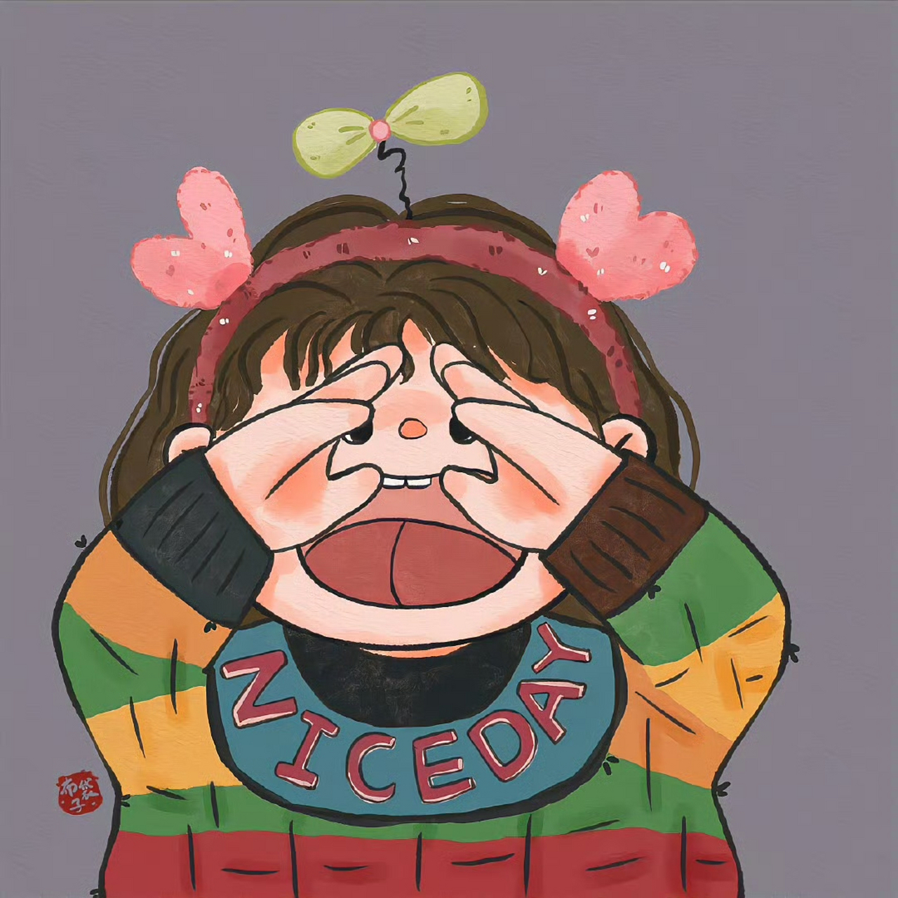 q版大头插画头像 #头像# #插画头像# #头像分享