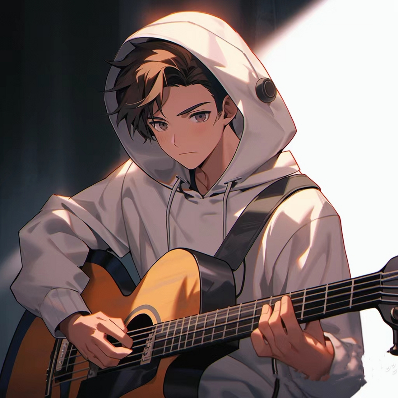 分享一组好看的男生弹吉他头像,这也太帅了  99 2024年度关键词