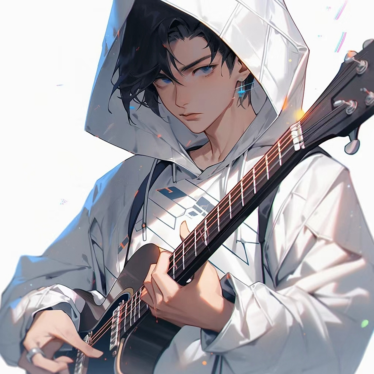 分享一组好看的男生弹吉他头像,这也太帅了  99 2024年度关键词