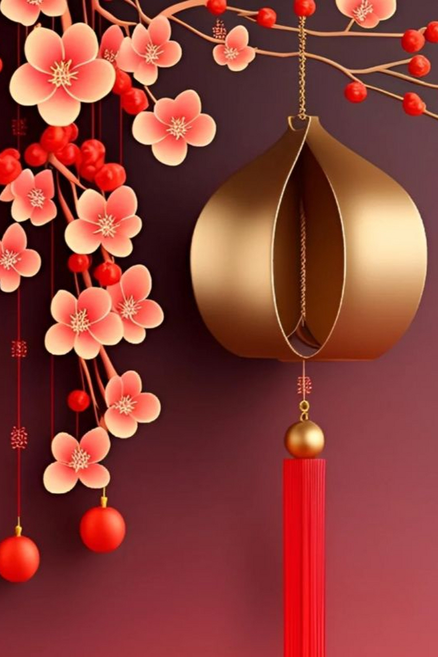 新年手机壁纸,红红火火,好运连连