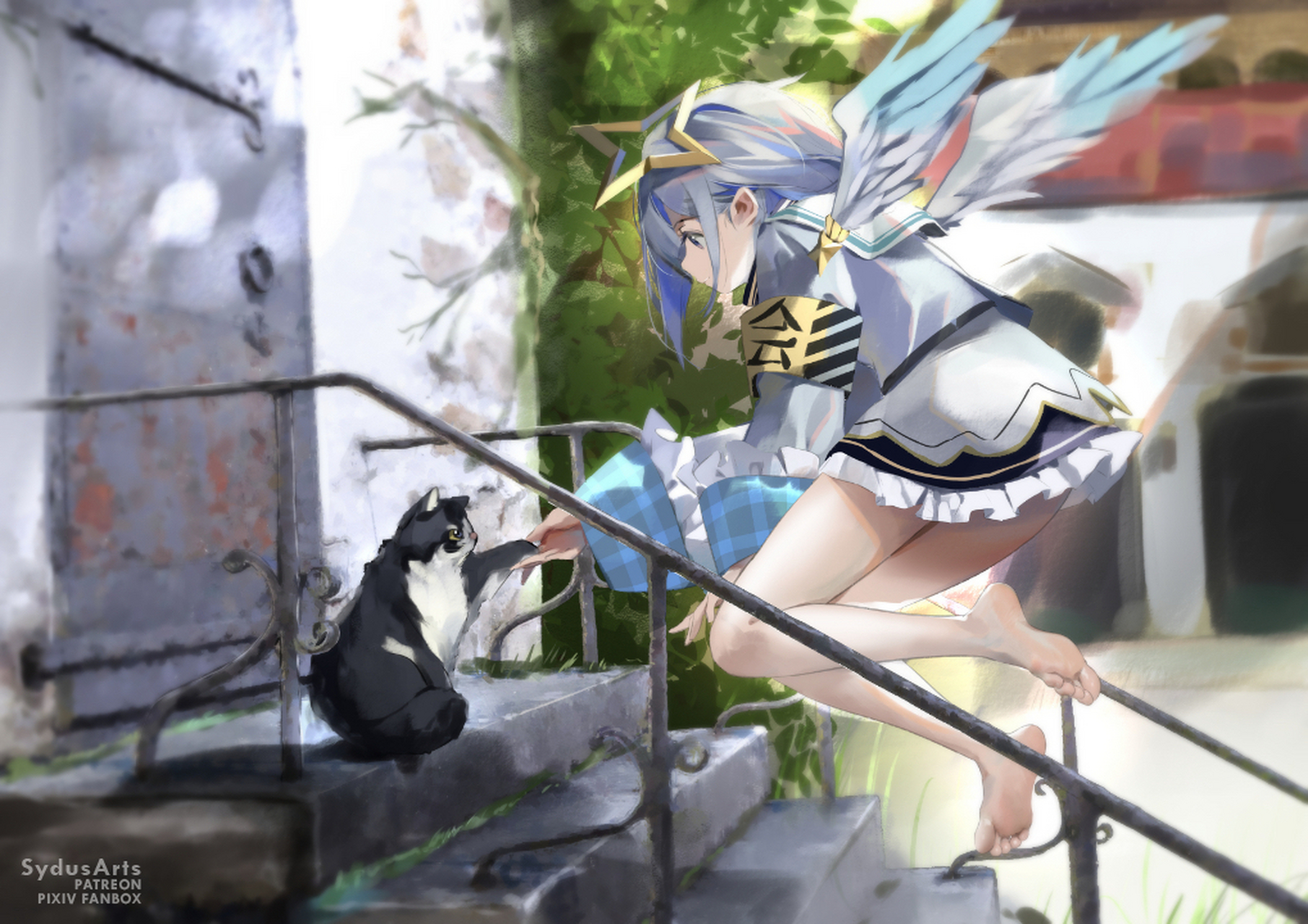 赤脚少女·天音彼方[舔屏][舔屏][舔屏] 画师:sydusarts#二次元# #二