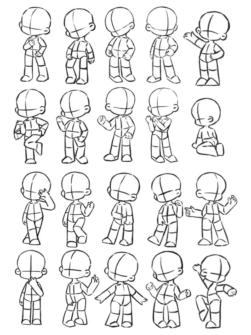 q版人体动态合集  收录了各种可爱有趣的q版人体动作.