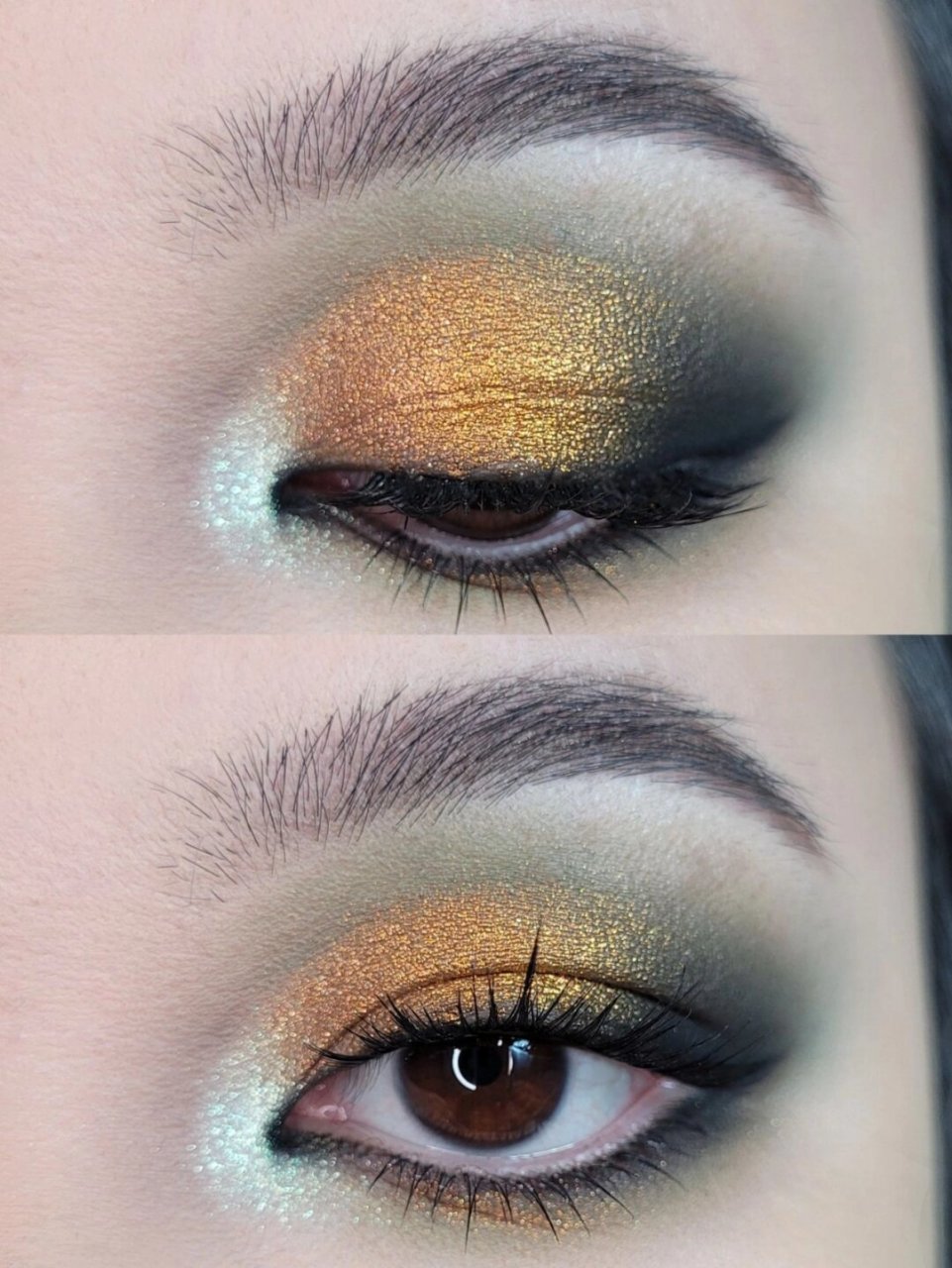 丛林里窥视你的虎  为搭配这款老虎封面主题的眼影盘,我精心描绘了