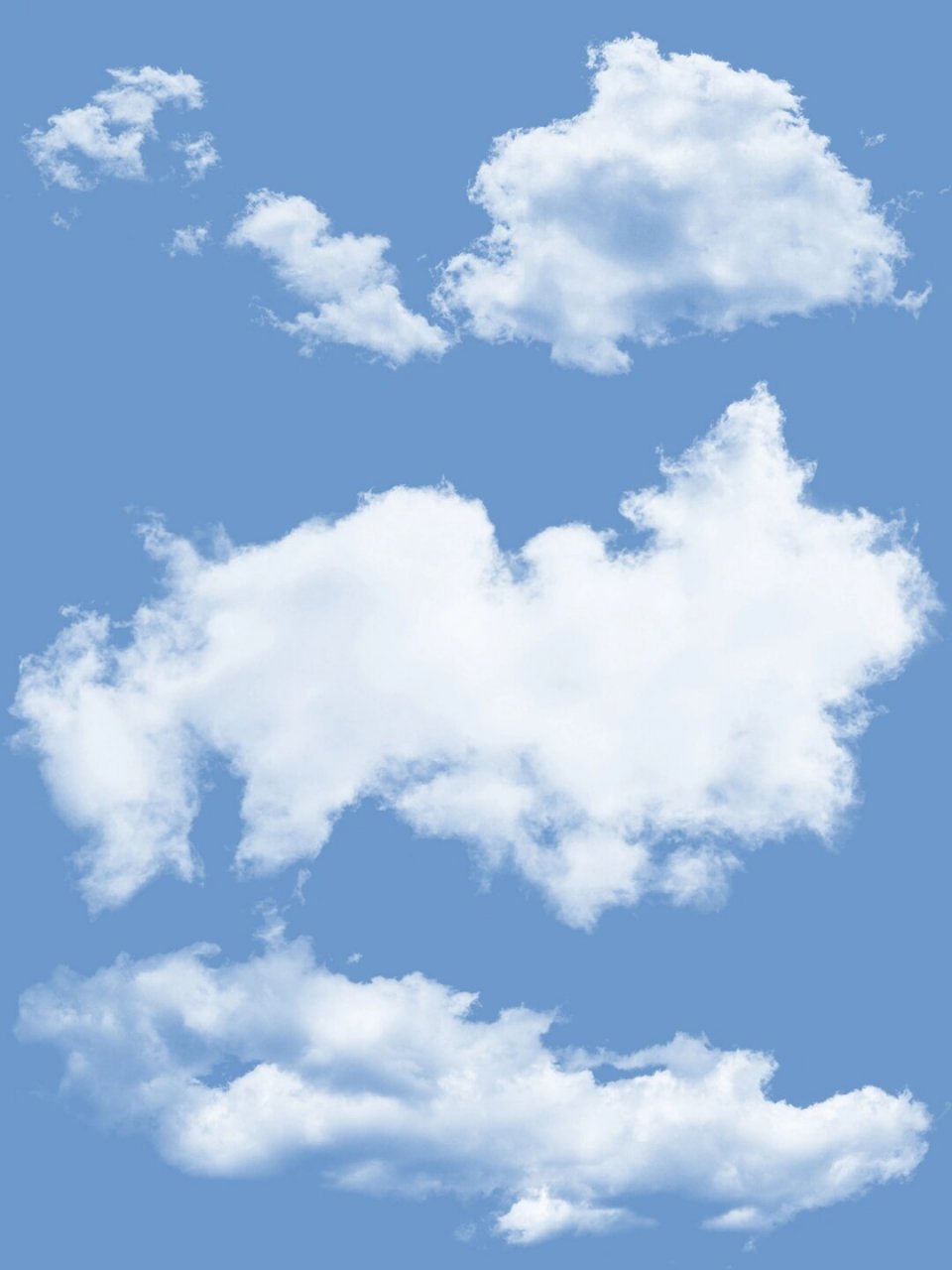 ps笔刷|纯色白云云朵素材免抠图片  让你轻松画出自然又美丽的云朵!