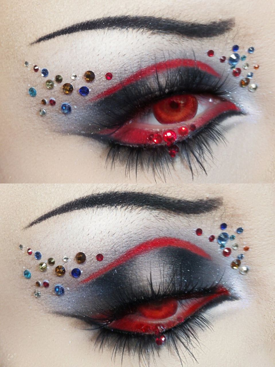 秀场灵感眼妆| undercover 2014 fw  我一直以来都对哥特风秀场妆很