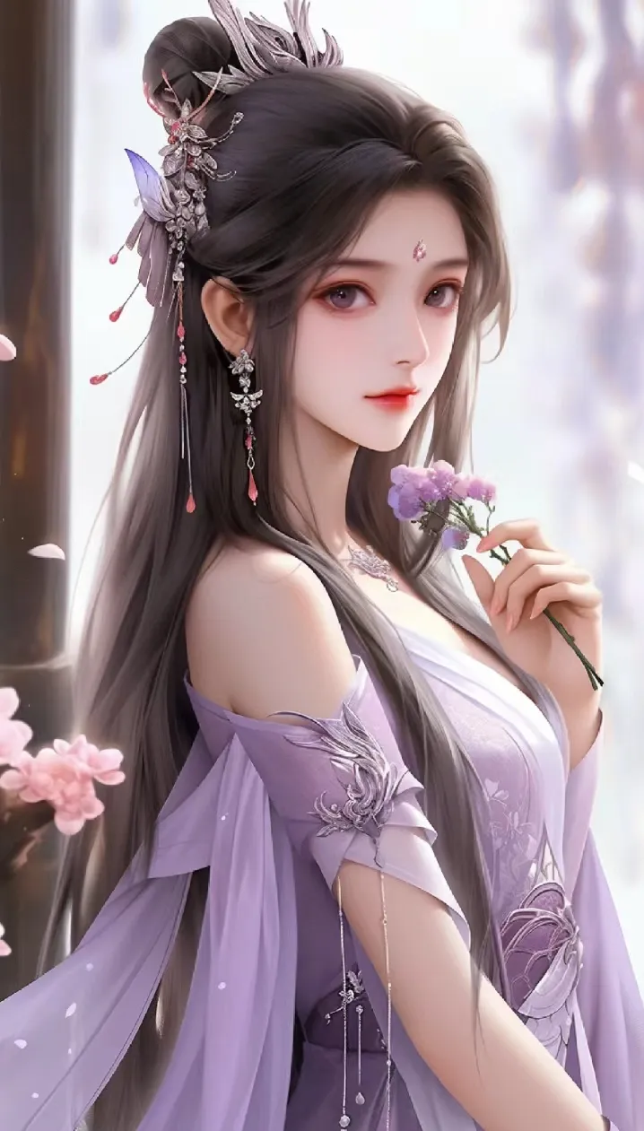 头像分享,紫色系古风公主,闪烁着迷人的光芒