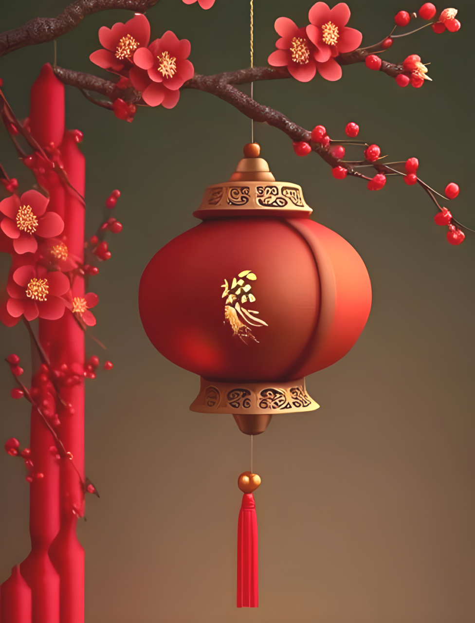 红灯笼,照亮好运和幸福,为你带来一年的吉祥如意