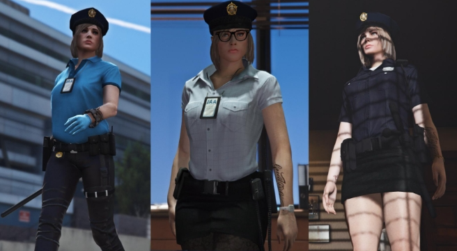 gta5女角色警察服装图片