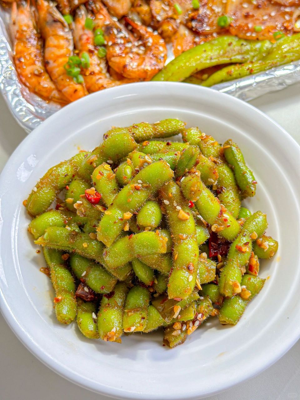 二人食家庭烧烤 家庭烧烤凉拌毛豆 蛋炒饭菜名家庭烧烤 食材准备虾