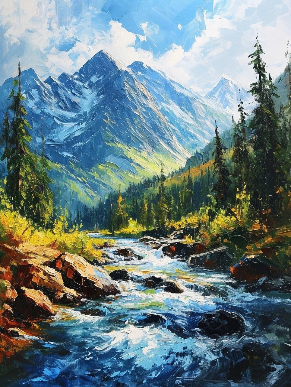 让您心旷神怡  步入那苍茫而静谧的大山深处,一幅生动而壮美的油画