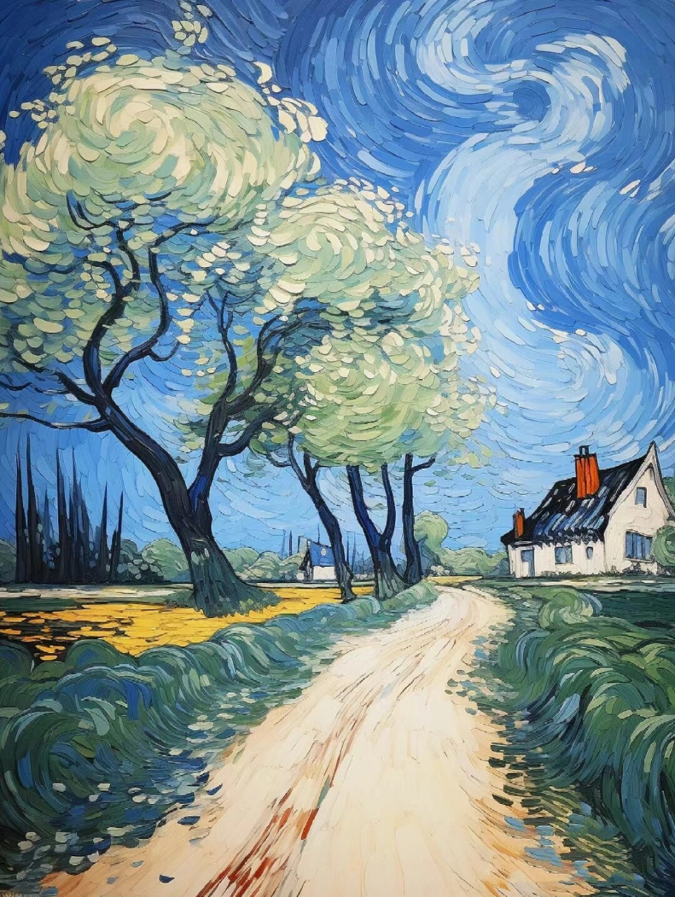 水粉颜料则可以轻松混色,画出柔和的色彩渐变;而油画颜料厚重浓郁