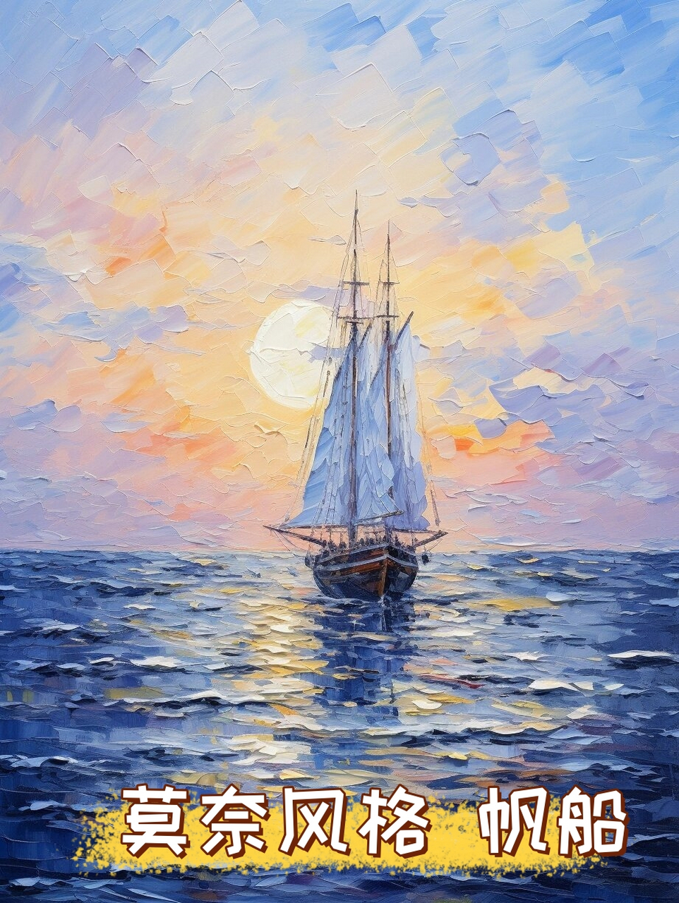莫奈风格 帆船  克劳德·莫奈(claude monet,1840年1