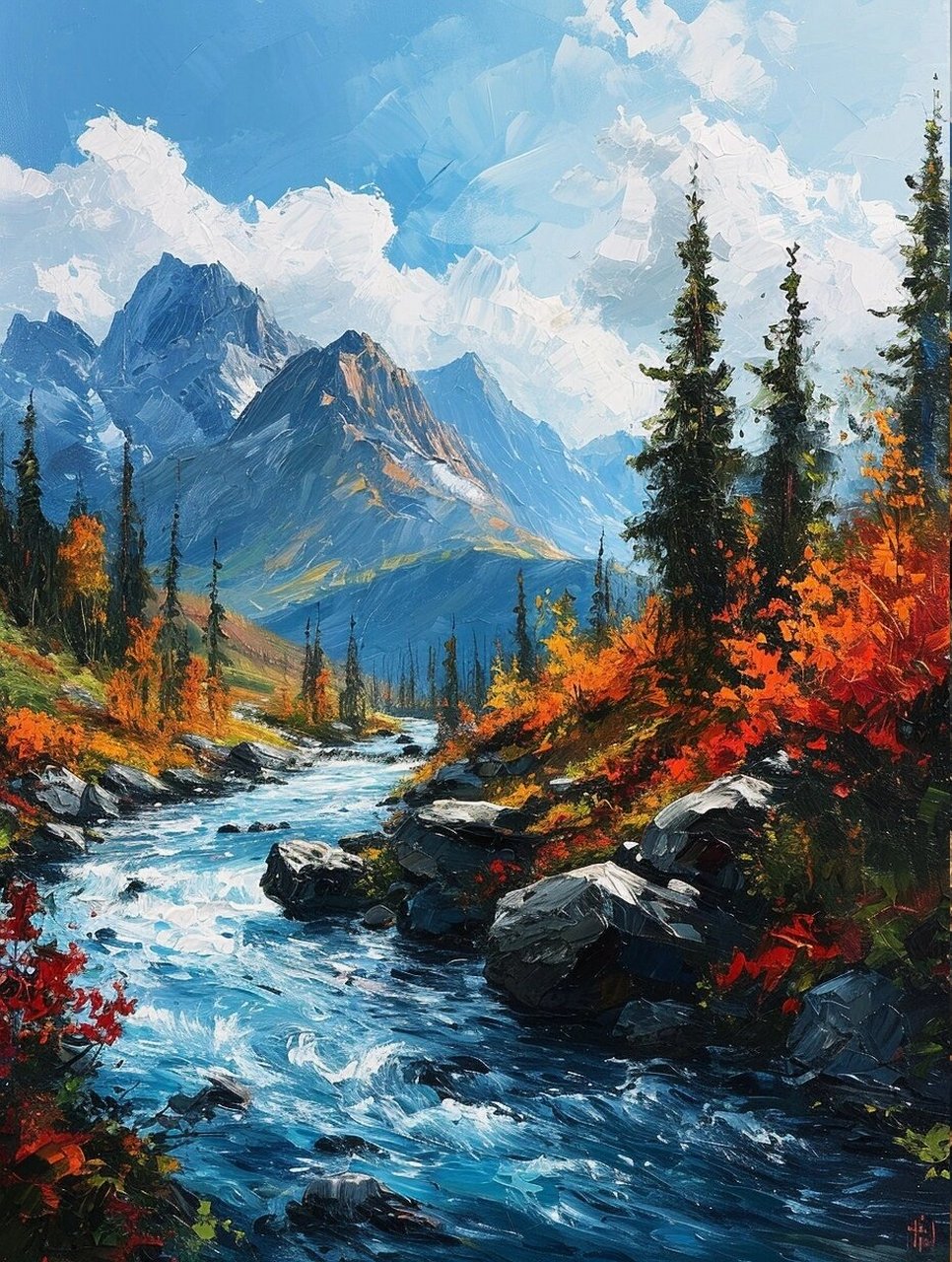 让您心旷神怡  步入那苍茫而静谧的大山深处,一幅生动而壮美的油画