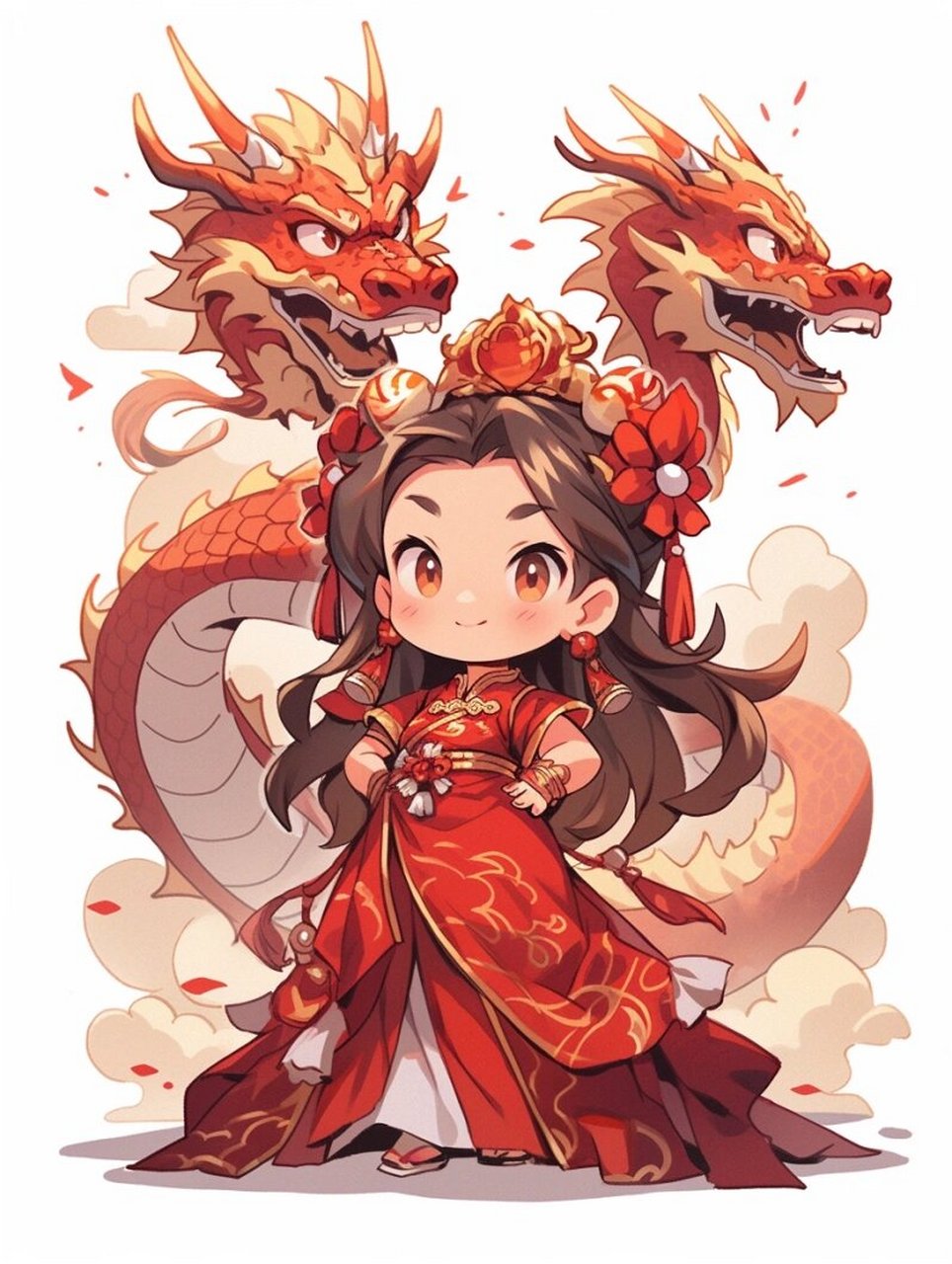 q版插画|她是龙是华夏之巨龙  q版插画|她是龙是华夏之巨龙,快来看看