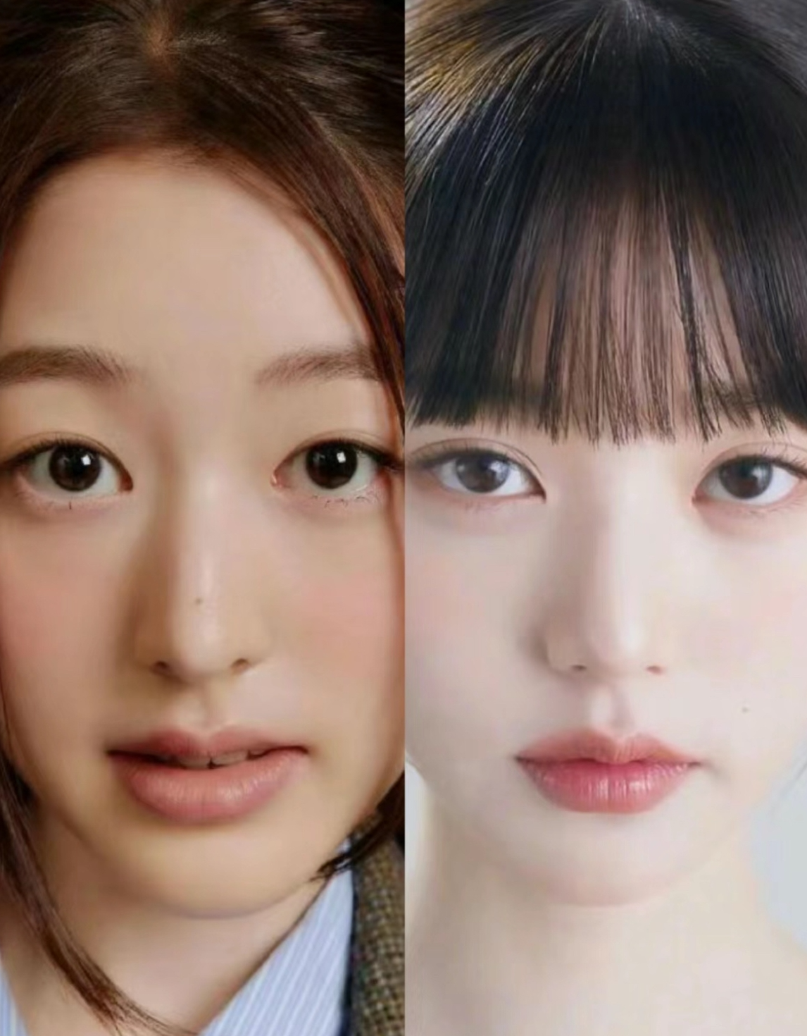 张元英和她姐姐张多雅怼脸对比照片，充分说明表情管理的重要性