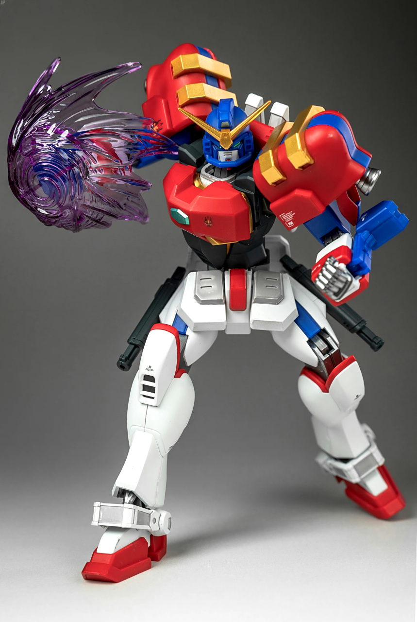 模型欣赏:机动武斗传 hg美国之星高达,动画主角机体之一,肩甲可以作为