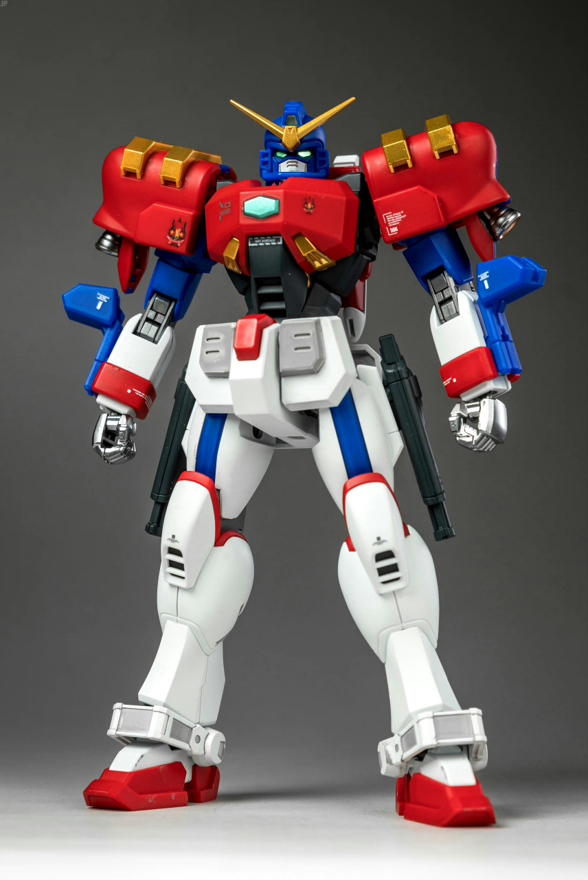 模型欣赏:机动武斗传 hg美国之星高达,动画主角机体之一,肩甲可以作为