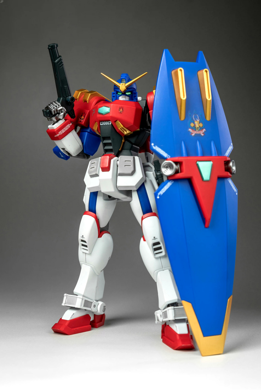 模型欣赏:机动武斗传 hg美国之星高达,动画主角机体之一,肩甲可以作为