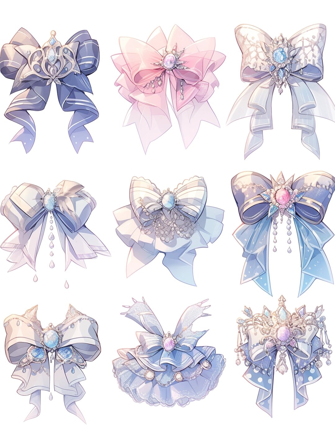 蝴蝶结素材  这些精致的蝴蝶结素材,不仅为你提供丰富的设计元素,更