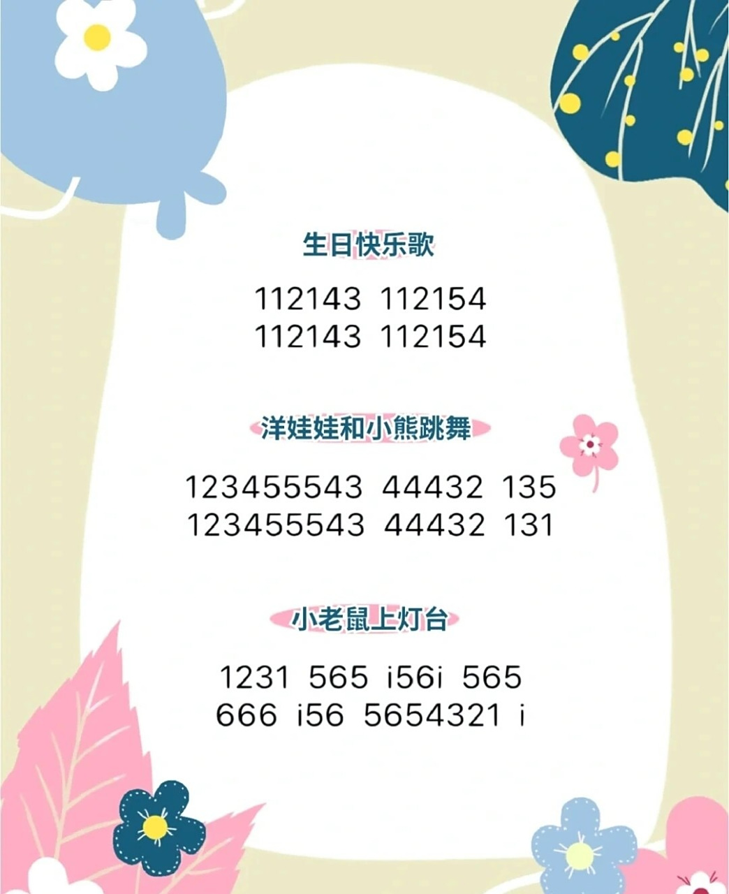 终于整理好啦‼️20首手敲琴八音琴谱超全