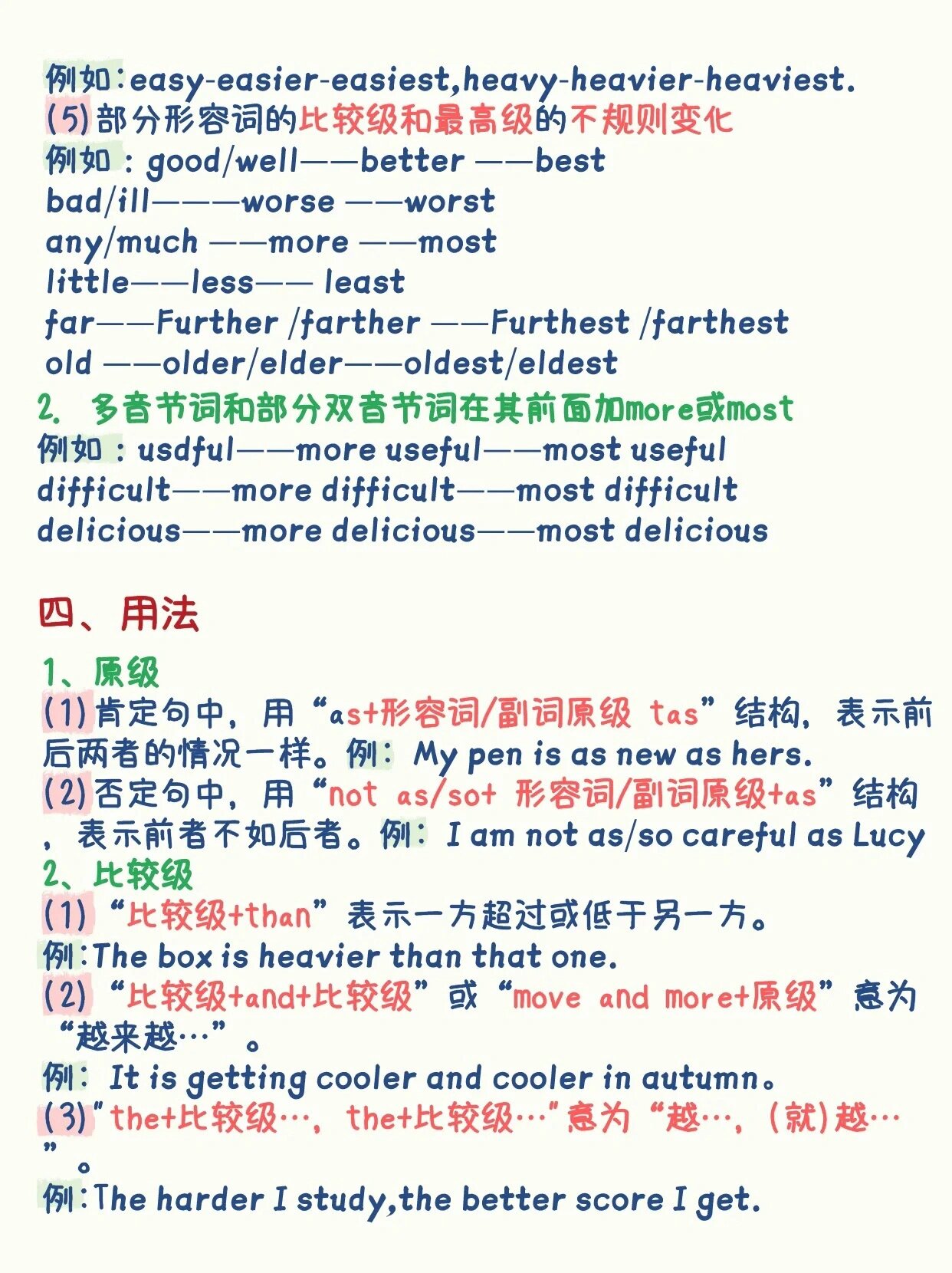 英语比较级最高级真的不难一篇搞定