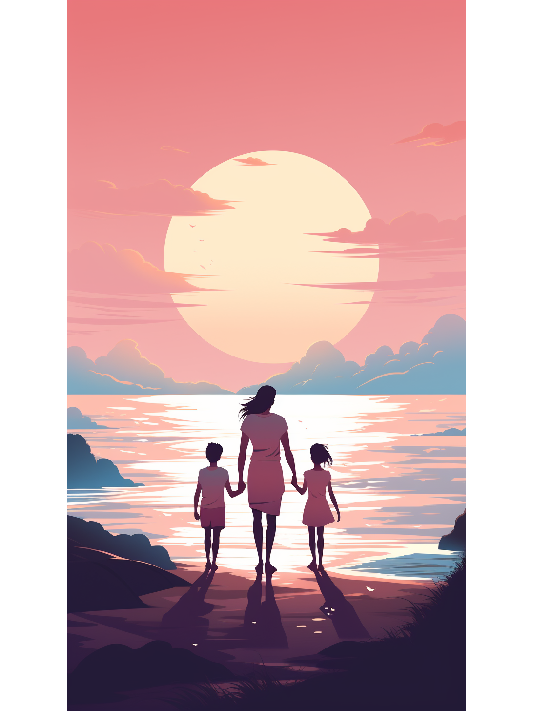 亲子治愈系插画01  还记得那些和孩子一起度过的美好时光吗?