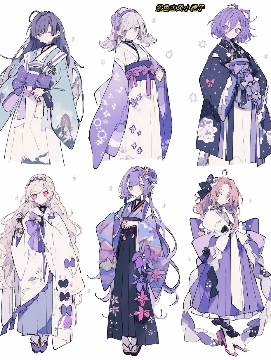 紫色古风小裙子