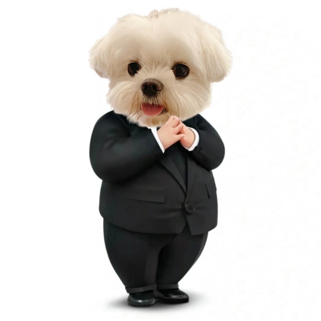 小狗在线找工作  西装笔挺,准备妥当!