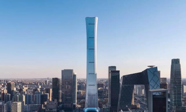 北京第一高楼,高528米,耗资240亿,是中国当代十大建筑之一