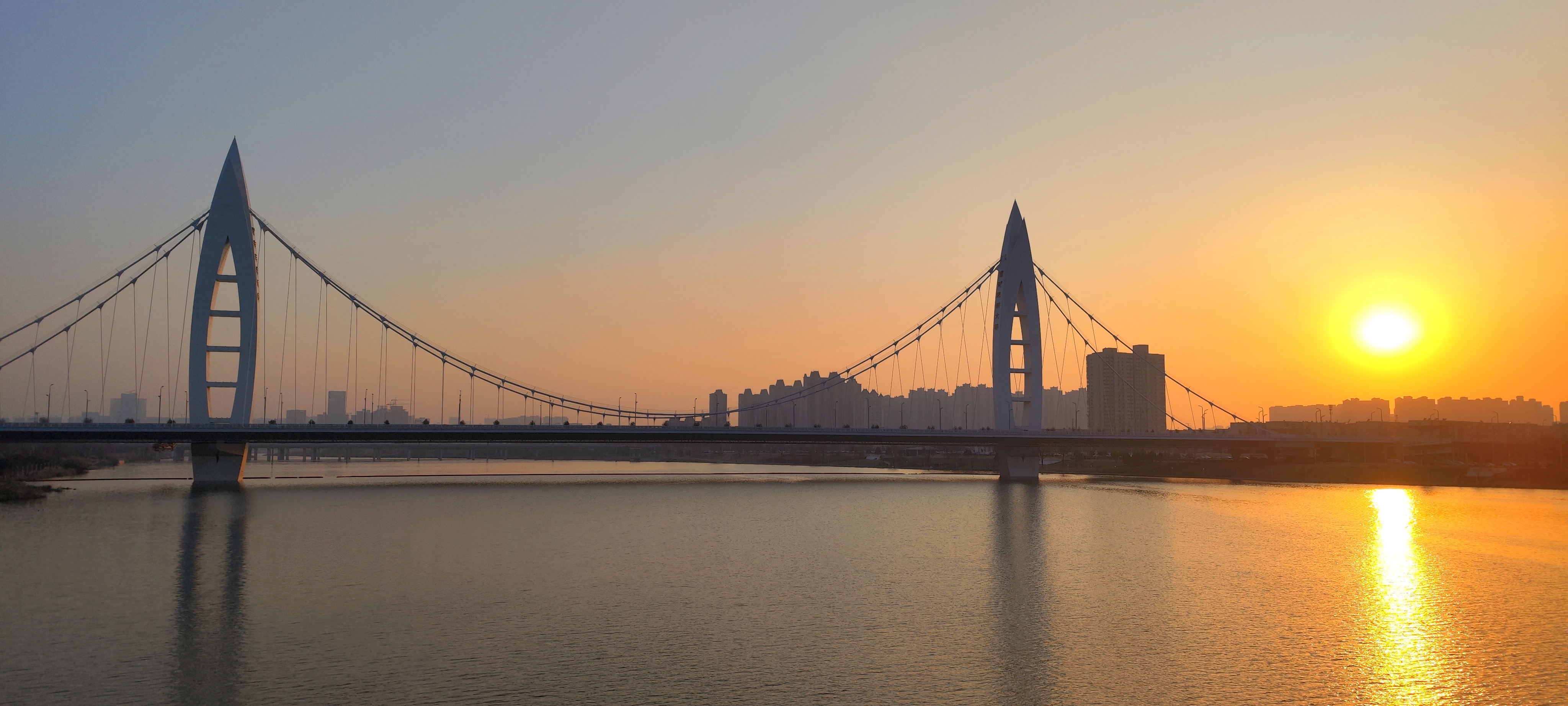 冬日灞河 风景如画