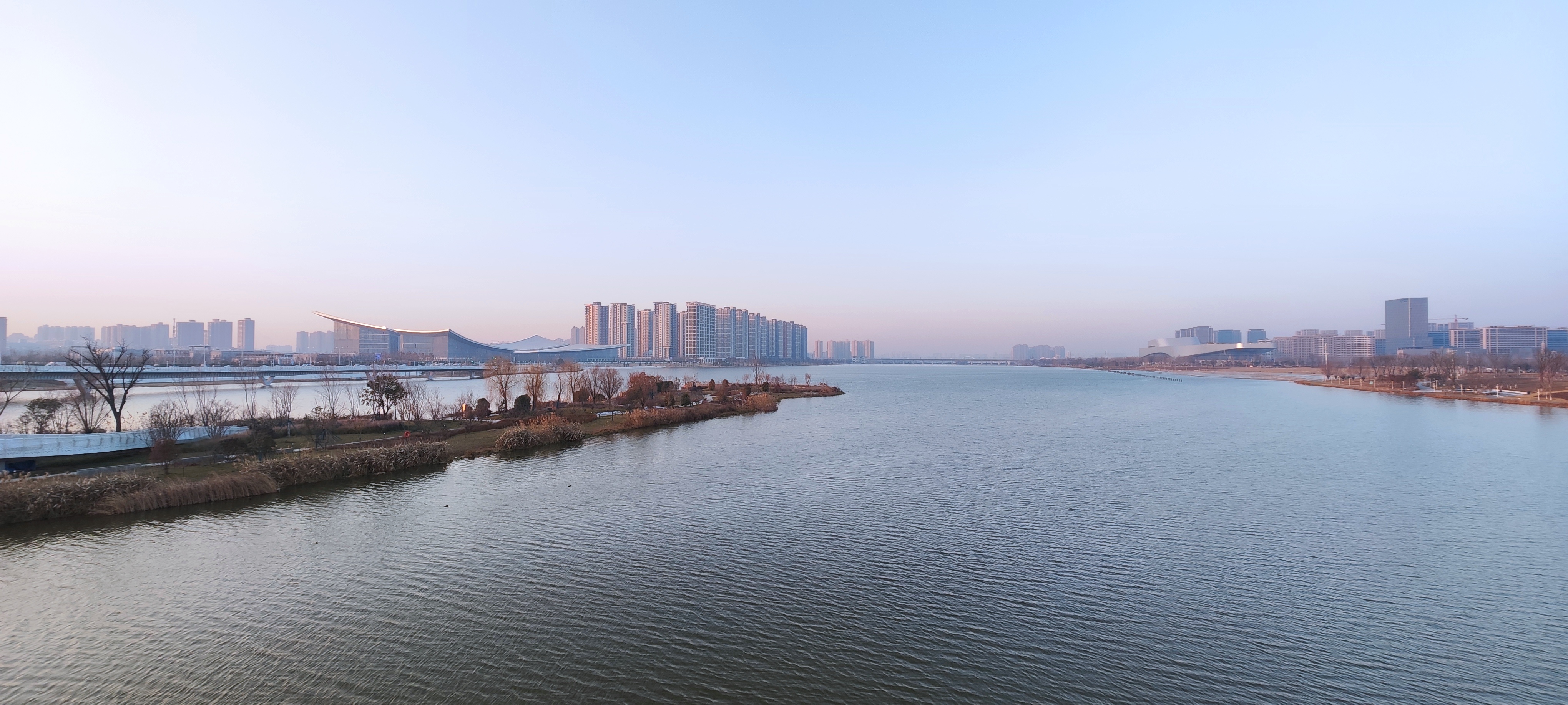 冬日灞河 风景如画