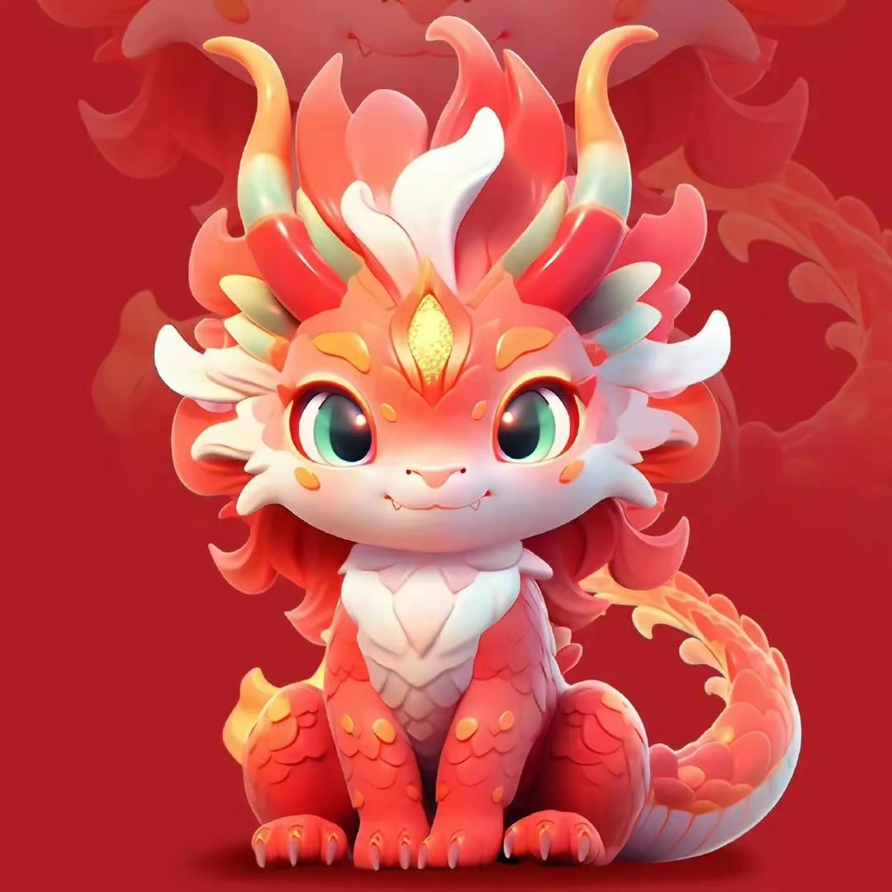 小龙宝宝头像,古怪又可爱,调皮又捣蛋 #跨年创作挑战赛