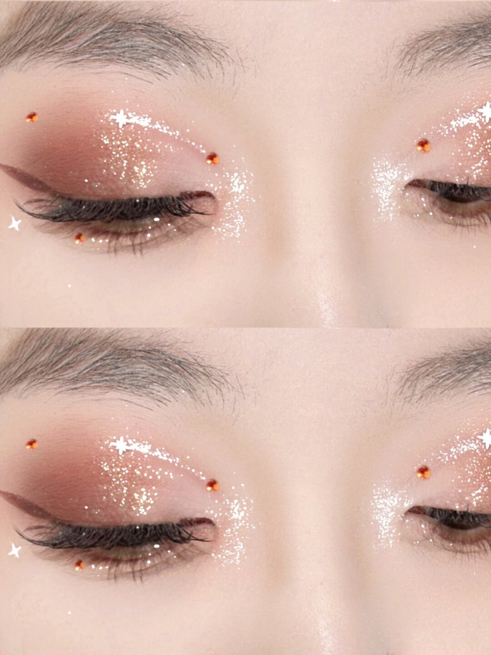 新年橘棕碎钻鎏金眼妆高级感人间富贵花  新年橘棕碎钻鎏金眼妆,不仅