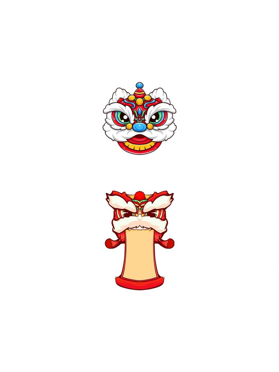 2024年的卡通龙年如期而至,为大家带来了这个超萌的狮子头免抠素材!