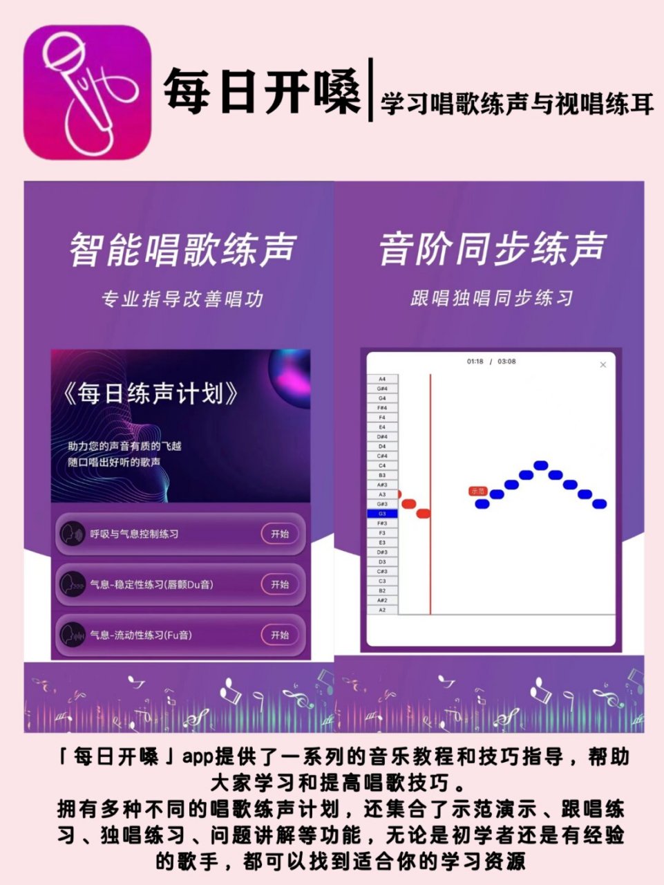 别担心,今天为你推荐几款超棒的学唱歌app,让你从零基础到舞台之星!