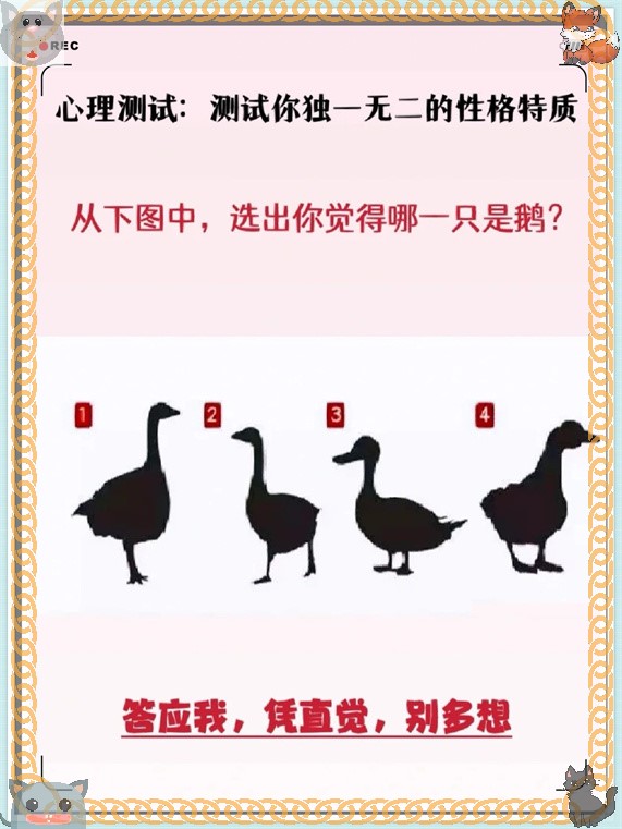 这个心理测试真的很有意思!