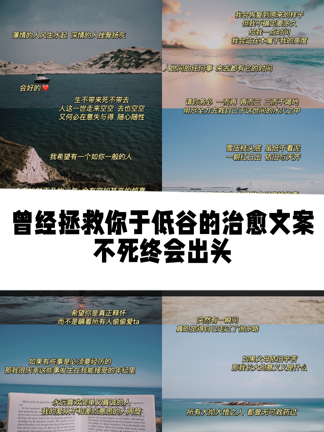 曾经拯救你于低谷的治愈文案|不死终会出头!